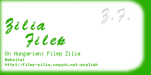 zilia filep business card